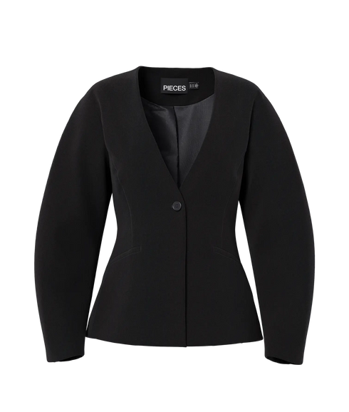 Kamil Ls Fitted Blazer Bc - Black