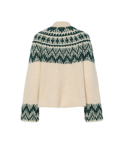 Liri Ls Wool Blend Knit Pullover - Birch Ponderosa Pine