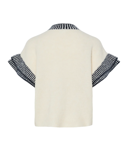 Telo Ss Knit Top S. - Birch Navy Blazer