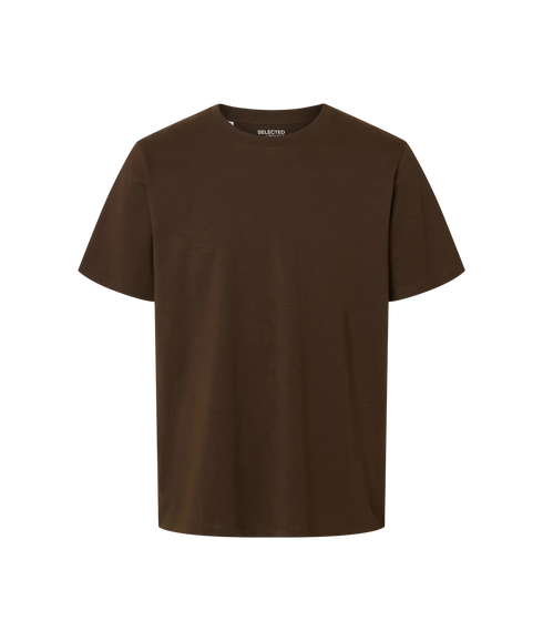 Aspen Slub Ss O-Neck Tee Noos - Demitasse