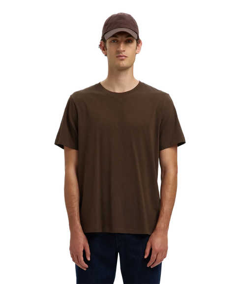 Aspen Slub Ss O-Neck Tee Noos - Demitasse