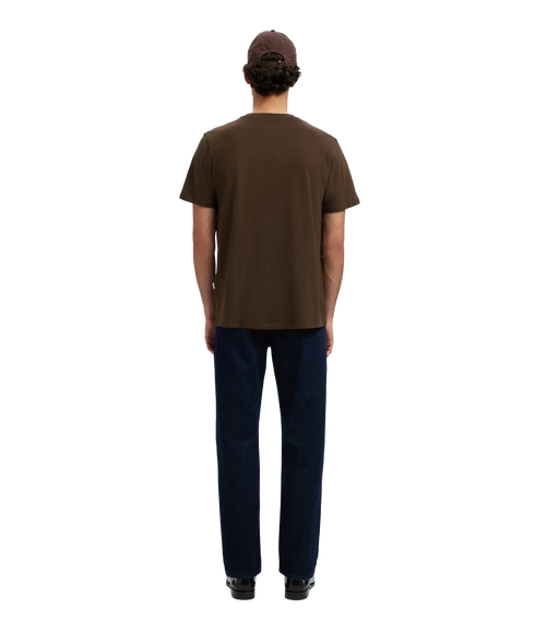 Aspen Slub Ss O-Neck Tee Noos - Demitasse