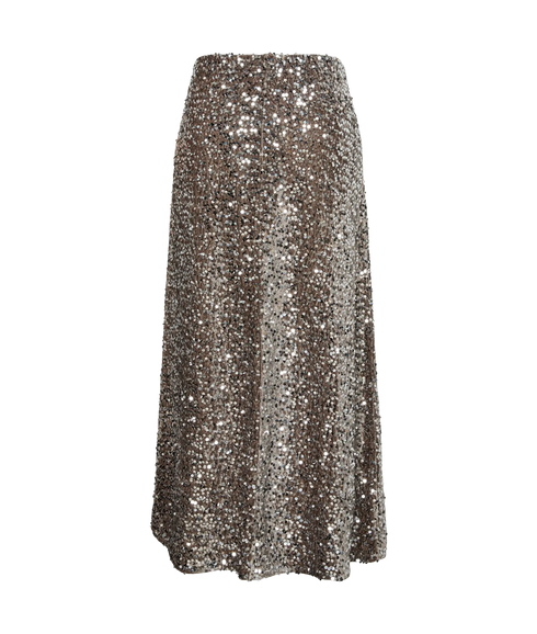 Kam Mw Ankle Skirt Jrs Bc - Morel Silver Sequins