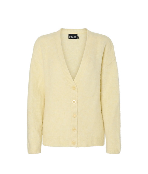 Pam Ls Oversize Knit Cardigan Bc - French Vanilla