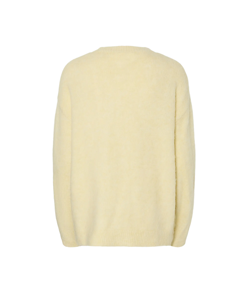 Pam Ls Oversize Knit Cardigan Bc - French Vanilla