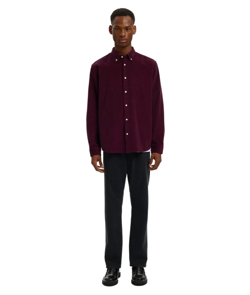 Regdanni Cord Bd Ls Shirt - Winetasting