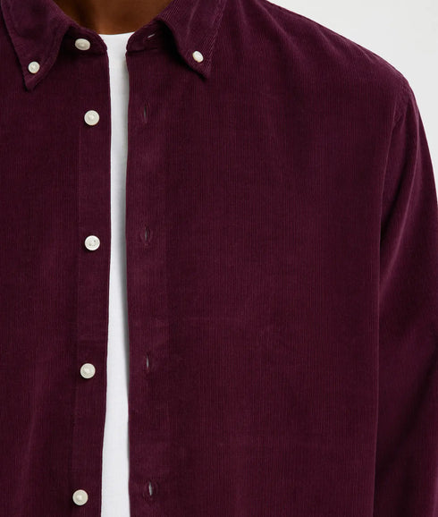 Regdanni Cord Bd Ls Shirt - Winetasting