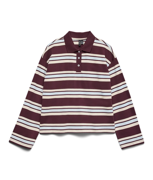 Lianna Ls Polo Top Box Jrs Ga - Oatmeal Mira