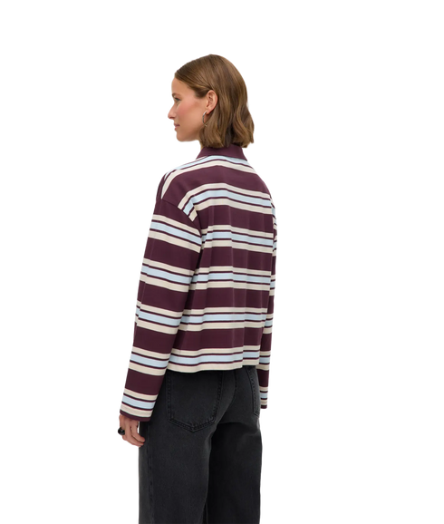 Lianna Ls Polo Top Box Jrs Ga - Oatmeal Mira