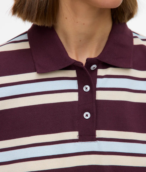 Lianna Ls Polo Top Box Jrs Ga - Oatmeal Mira