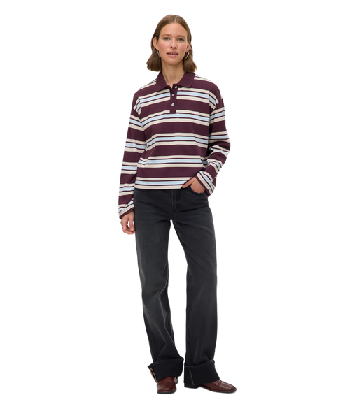 Lianna Ls Polo Top Box Jrs Ga - Winetasting Moa