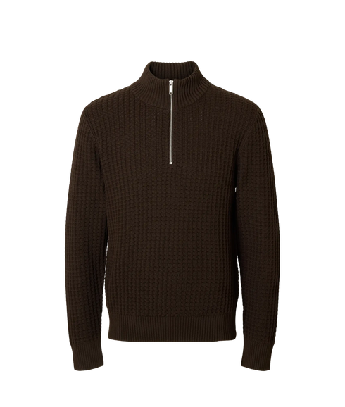 Tom Ls Knit Structure Half Zip - Delicioso