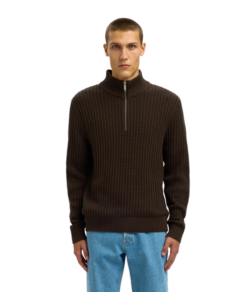 Tom Ls Knit Structure Half Zip - Delicioso
