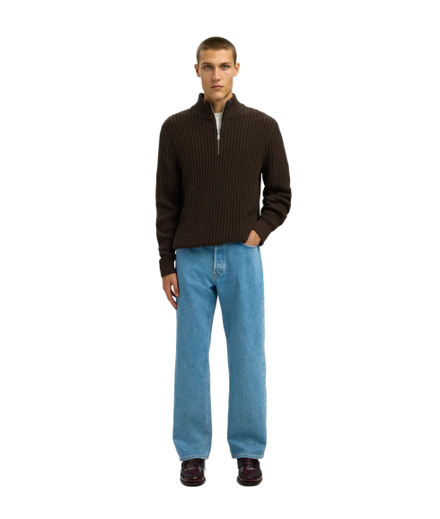 Tom Ls Knit Structure Half Zip - Delicioso