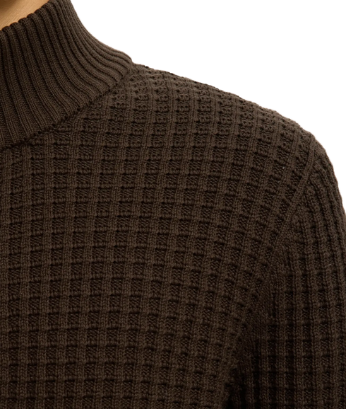 Tom Ls Knit Structure Half Zip - Delicioso