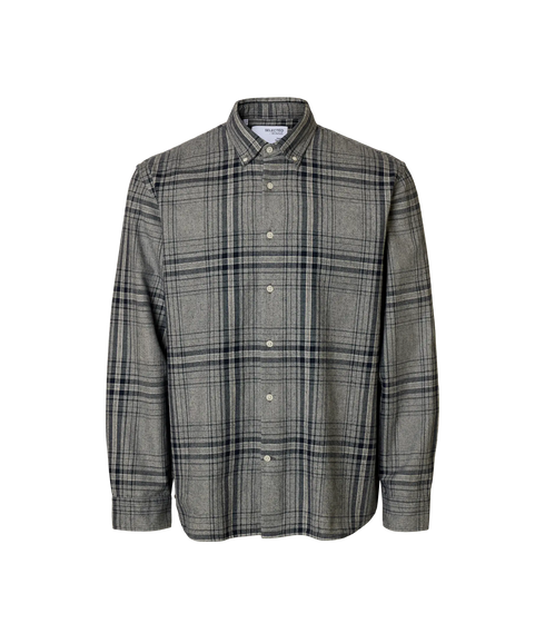 Regnoah Mix Bdwn Ls Shirt Camp - Sky Captain Big Checks