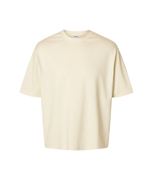 Relaxtaj Ss O-Neck Tee - Egret