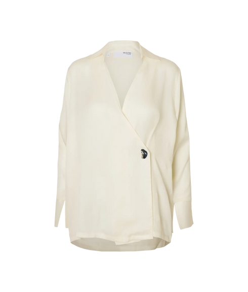 Jolly Ls Wrap Top B - Gardenia