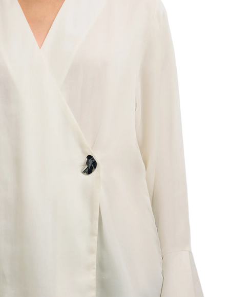 Jolly Ls Wrap Top B - Gardenia
