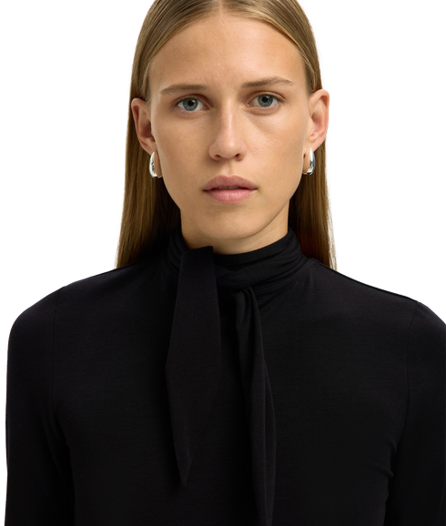 Lina Lano Ls High Neck Top - Black