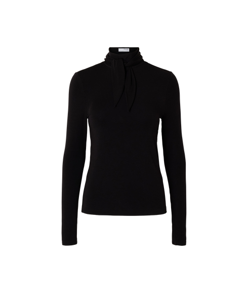 Lina Lano Ls High Neck Top - Black