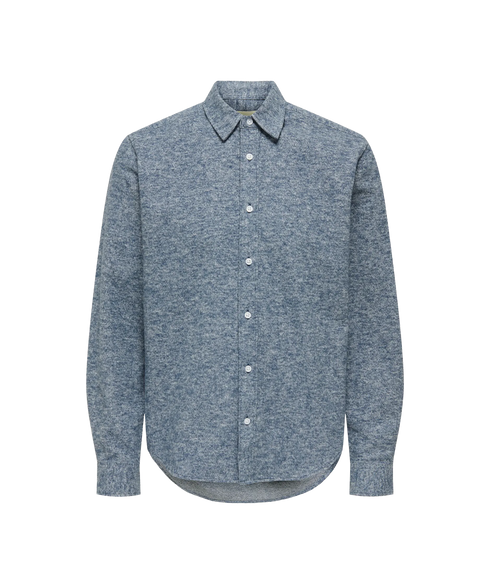 Sons Twist Shirt - Blue Nights Gardenia Melange