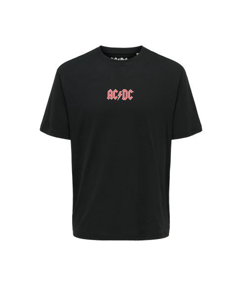 Acdc Rlx Ss Lic Tee - Jet Black Patches