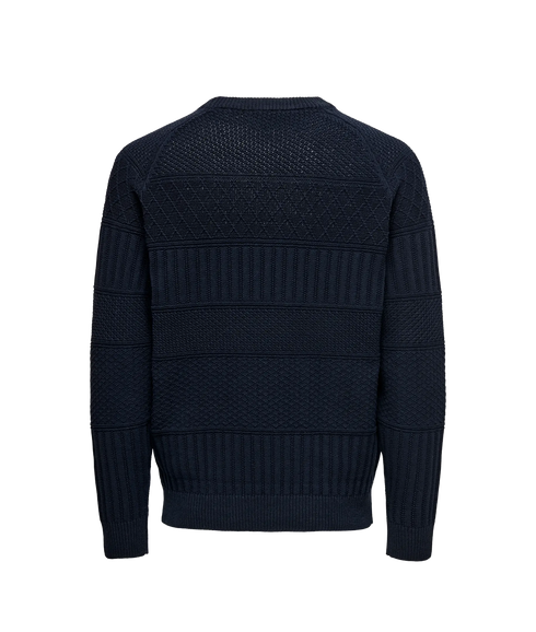 Alkan Reg Crew Knit - Dark Navy