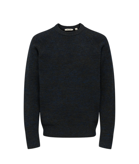 Berno Rlx Ls Raglan Knit - Demitasse