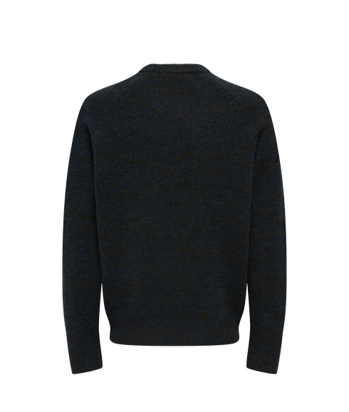 Berno Rlx Ls Raglan Knit - Demitasse