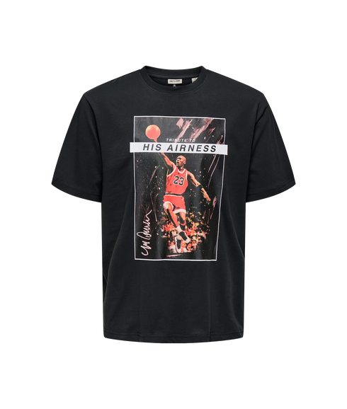 Michael Jordan Rlx Ss Lic Tee - Jet Black 23