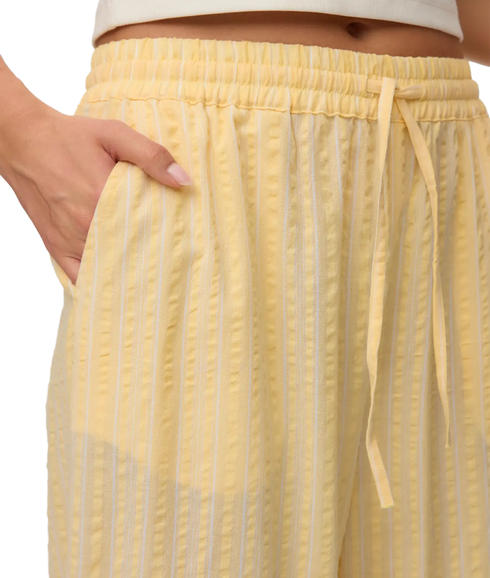 Elena Hw Stripe Pant Wvn - Yellow