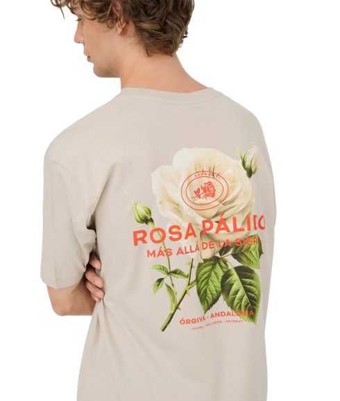 Frank Rlx Ss Tee - Silver Lining Rosa Palido