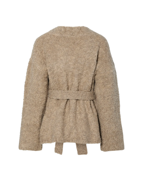 Plyra Knit Cardigan - Warm Taupe/Light Grey Melange
