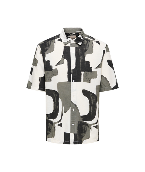 Harvi Life Ss Aop Shirt - Black