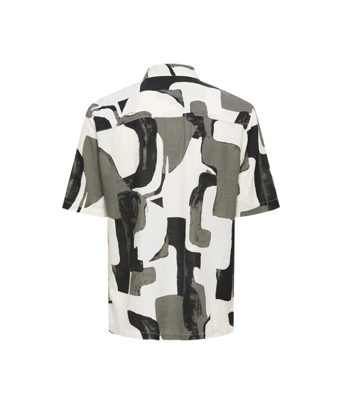 Harvi Life Ss Aop Shirt - Black