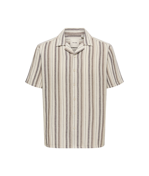 Trev Life Reg Stripe Ss Shirt - White
