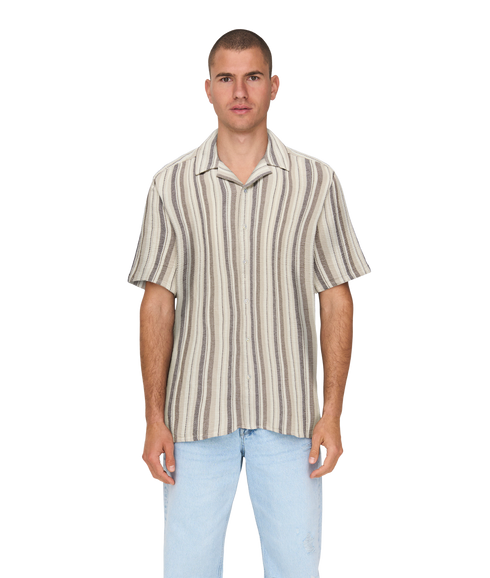 Trev Life Reg Stripe Ss Shirt - White