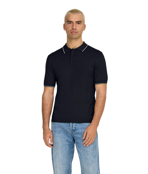 Wyler Life Reg 14 Ss Polo Knit - Blue