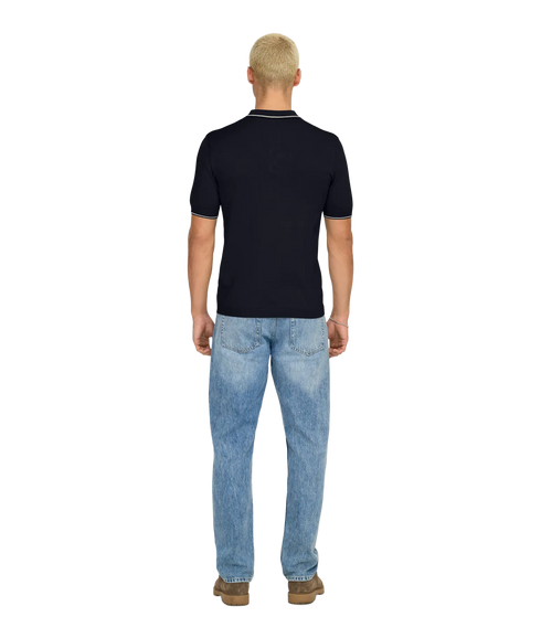 Wyler Life Reg 14 Ss Polo Knit - Blue