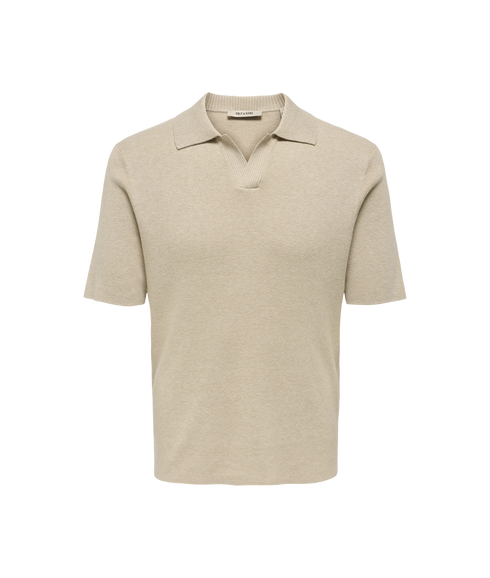 Travis Reg 12 Ss Mel Knit - Grey