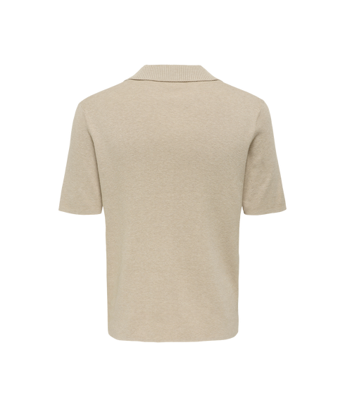 Travis Reg 12 Ss Mel Knit - Grey