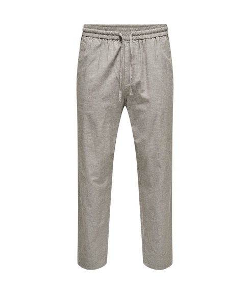 Linus Crop 0007 Cot Lin Pnt - Grey