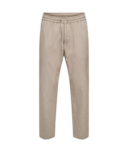 Linus Crop 0007 Cot Lin Pnt - Grey
