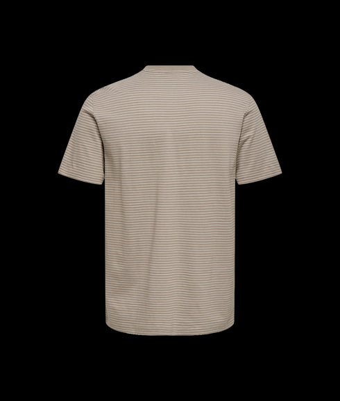 Fred Life Rlx Ss Stripe Tee - Brown