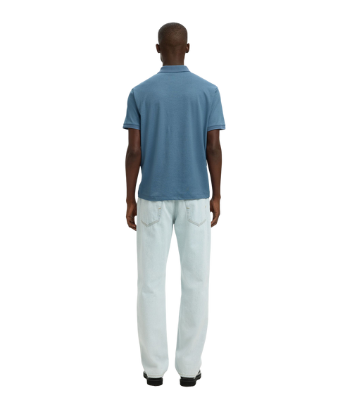 Fave Zip Ss Polo - Grey