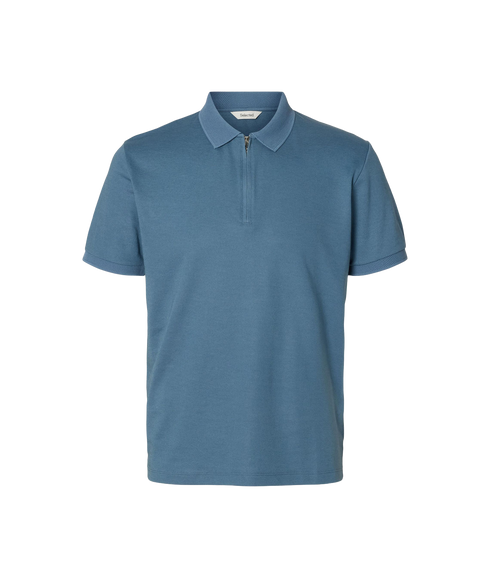 Fave Zip Ss Polo - Grey