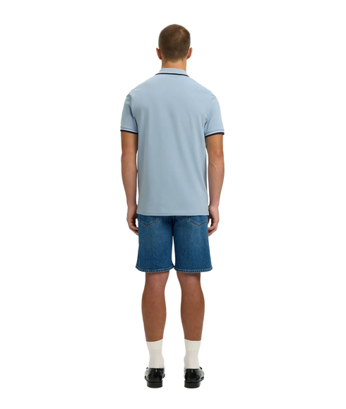 Slim-Atlas Sport Ss Polo - Blue