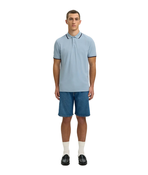 Slim-Atlas Sport Ss Polo - Blue