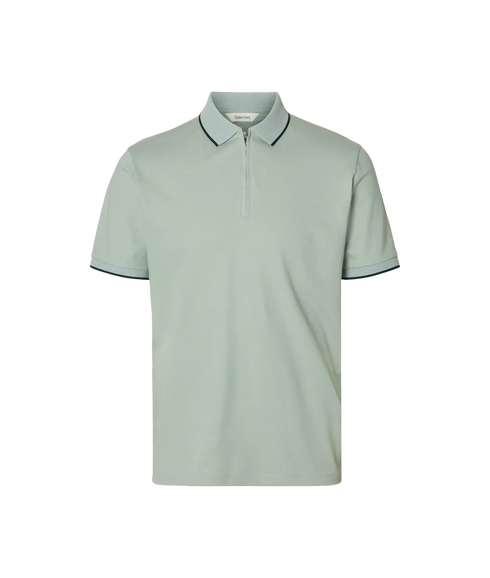Fave Sport Zip Ss Polo - Turquoise